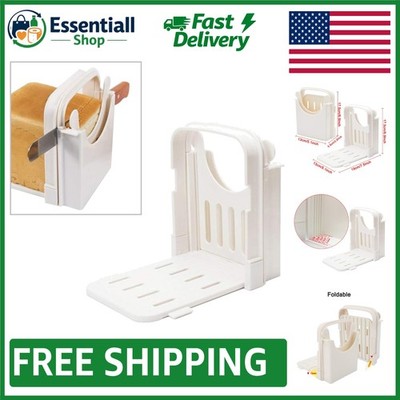 Elegant Foldable Bread Slicer with 5 Thickness Options - A Kitchen Essential