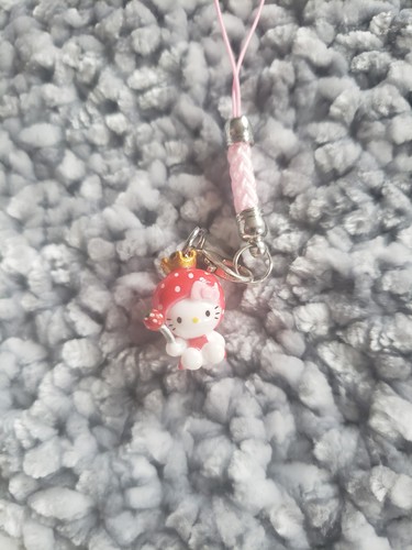Hello Kitty Gotochi Netsuke Strawberry Fairy Cell Phone Charm