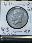 1969D Kennedy 1/2 Dollar 40% Silver Very Nice Coin , Nice Details