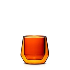Hearth 75DBLAMBER 2.5oz (75ml)Double Wall Glass (Amber)