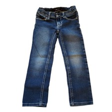 Jordache Girls Skinny Jeans Size 4 Blue Stretch Adjustable Waistbands