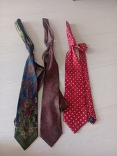 LOTTO 3 CRAVATTE  GUY LAROCHE 100% SETA SILK TIE    MADE ITALY VINTAGE 