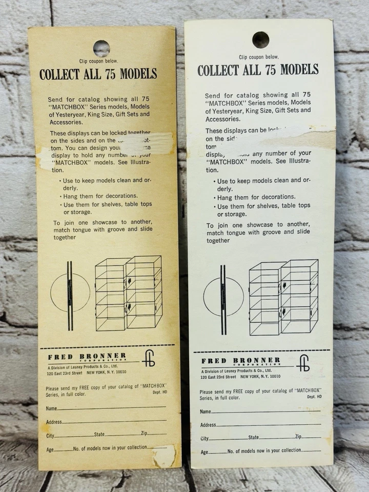 Matchbox Display Inserts Lot w/ Handbook & Dinky Pamphlet 1969 - Image 3 of 4