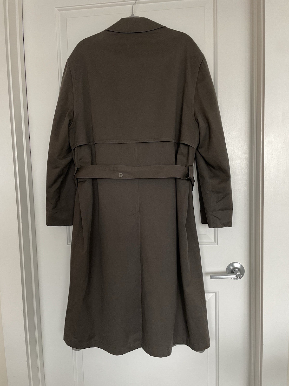 Christian Dior Men's Vintage Trench Coat 42R Classic Monsieur Wool Tan Khaki EUC thumbnail 4