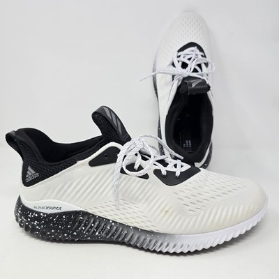 Adidas Alphabounce Beyond White Black Speckled Running Shoes HP2305 Mens 11.5