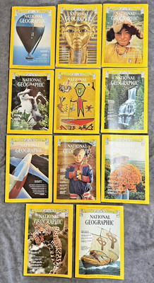 1977 National Geographic Magazines *Lot of 11* (No January) Good/VG+ Condition