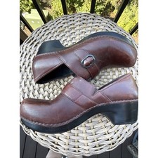 Dansko Clogs Dark Red Burgundy Women's 40 Comfort Leather Nurse Walking