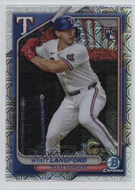 2024 Bowman Chrome Mega Box Mojo Refractor Wyatt Langford #71 15zu