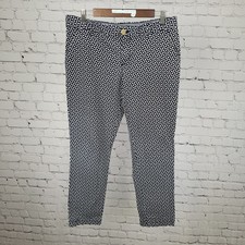 Tommy Hilfiger Navy Print Stretch Slim Ankle Chino Pants Size 10 33x27.5 