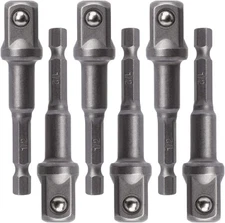 OIIKI 6 Pack 1/2 inch Square Socket Adapter Bit Set, Impact Driver Power Bits fo