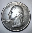 1961 D WASHINGTON QUARTER 90% SILVER DENVER  MInt
