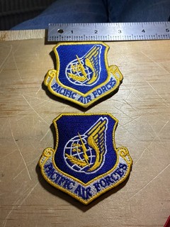 1990s/2000s? 2 US AIR FORCE PATCHES PACIFIC AIR FORCES ORIGINAL STICKY USAF's!
