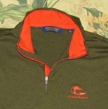 Polo Golf RALPH LAUREN Ocean Forest Sea Island Performance Sweater Medium