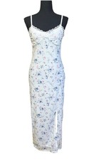 VTG No Boundaries Y2K Mesh Milkmaid Dress Small 4-6 Dainty Floral Coquette