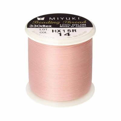 Miyuki Nylon Beading Thread Size #B, 50M/Spool Light Pink