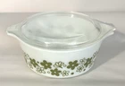 Vintage Pyrex 472 Spring Blossom 1.5 Pint Casserole Bowl W/Clear 470-C Lid