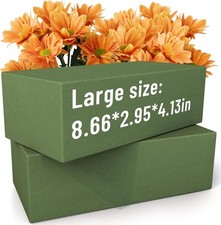 Floral Foam Blocks Large 9 Inch,Pack 2 of Wet Floral Foam Bricks,Flower Foam