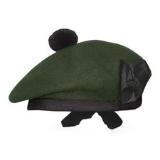 Plain Balmoral Cap Dark Green Color