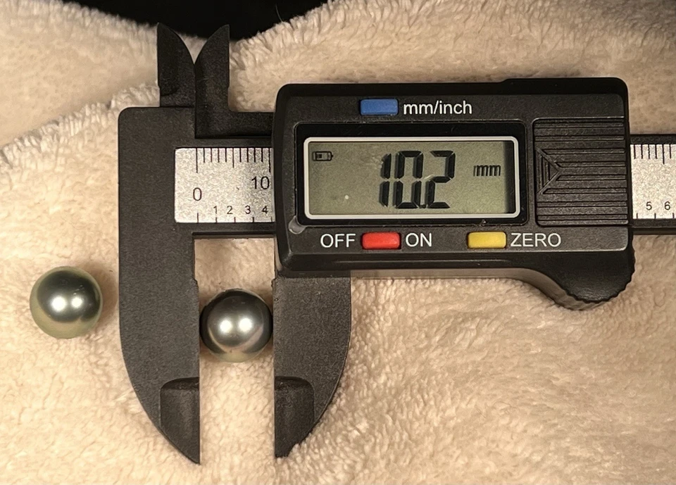 Tachuelas de perlas taitianas verde claro cereza 18 KYG - ENVÍO GRATUITO Foto 4 de 4