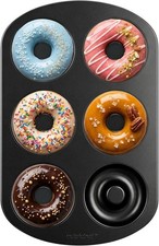 Donut Mold  Nonstick Carbon Steel Donut Pan for Baking  6-Cavity Tray with