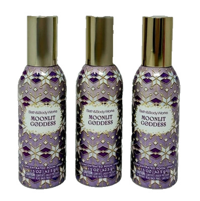 3x BATH AND BODY WORKS MOONLIT GODDESS ROOM SPRAYS RETIRED HTF