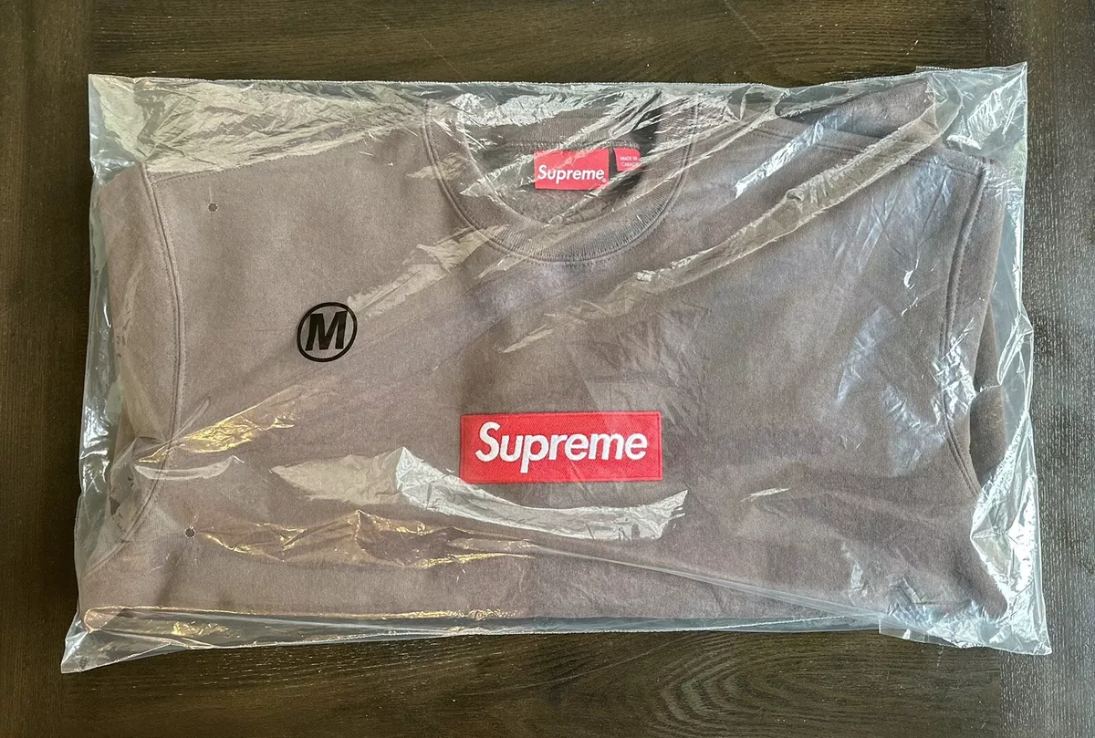 Supreme Box Logo Brown Crewneck FW22 Size Medium 🔥 FREE SHIPPING