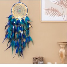 Luxury Blue BeadsCrystal Dream Catcher Bedroom Hanging Decorations Boy Girl Gift