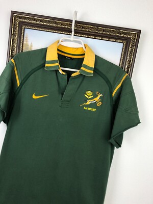 Vintage 90's Nike South Africa Rugby Union Jersey Mens Shirt