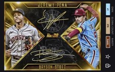 TOPPS BUNT 22 JEREMY PENA / BRYSON STOTT RC- ICONIC GOLD DUAL SIG [DIGITAL CARD]