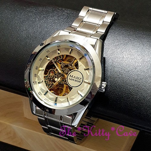 Automático Mecánico Esqueleto Steampunk Alto Biselado Teñido Vidrio Lujoso Reloj - Imagen 5 de 11
