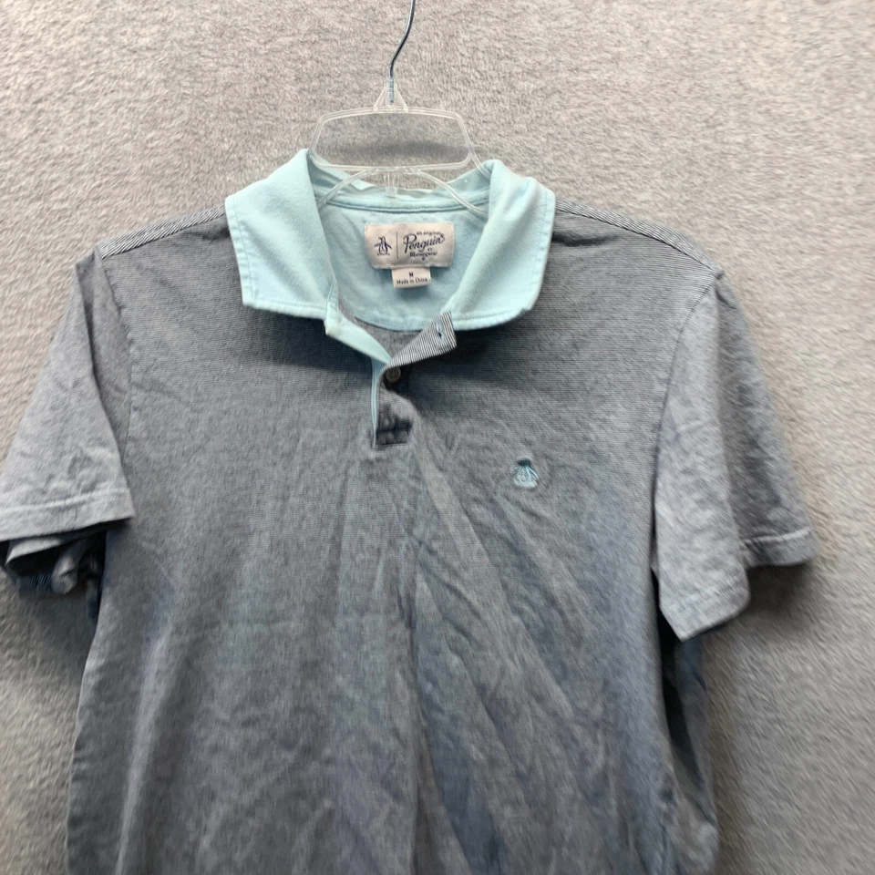 Camisa Polo Penguin Mujer Mediana Azul Algodón Informal Logo Original Damas 1A Foto 2 de 4