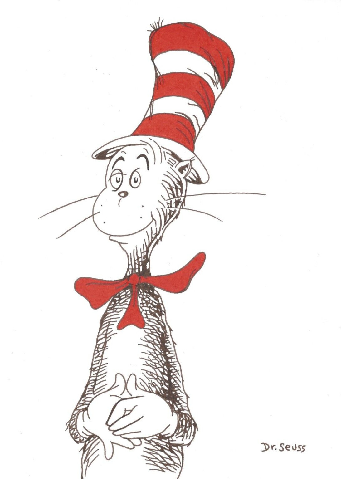 Dr Seuss Cat In The Hat Drawings Seuss Drawing CAT IN THE HAT