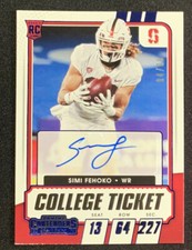 2021 SIMI FEHOKO Contenders Draft Picks Blue Foil RC AUTO 94/99 #253 Cowboys