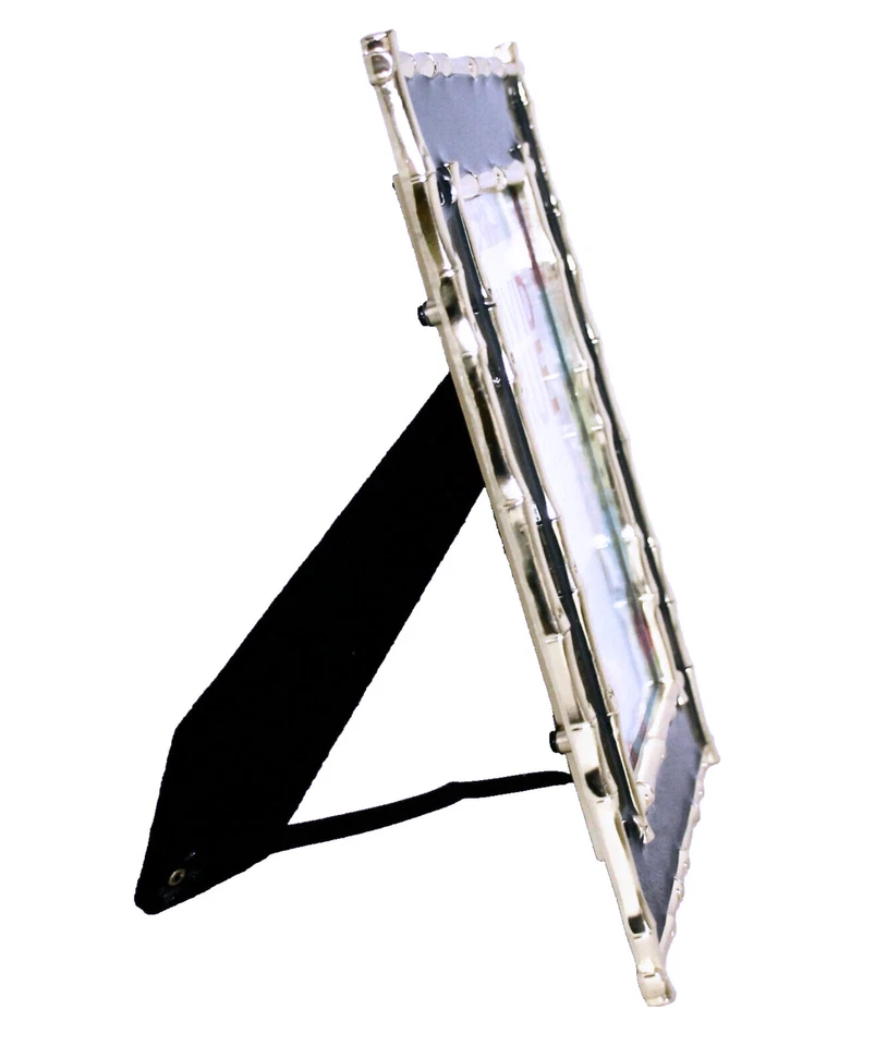 Marco TOZAI Brynn Plateado Bambú Bordeado Taupe Esmalte 4x6 Foto 4 de 4