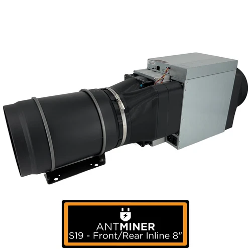 Antminer Front Rear Kit 8 Inch AC Infinity Inline Fan Shroud KS5 KS3 K7 S21 S19