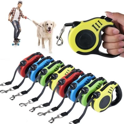 BRANDED Retractable Dog Lead Extending Leash Tape Cord 3m 5m Max 50kg All Pet Solutions