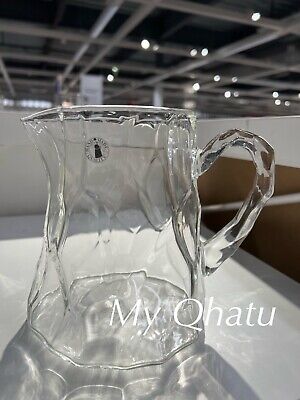 IKEA Pitcher Bastua By Marimekko, Clear Glass, 51 oz, 6 IKEA Pitcher Bastua By Marimekko, Clear Glass, 51 oz, 6