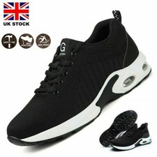 MENS WOMENS LIGHTWEIGHT STEEL TOE CAP SAFETY ABSORBING TRAINERS BOOT SHOES