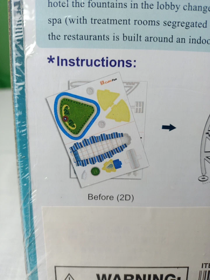 Cubic Fun Burj Al Arab 17pcs 3D Puzzle Architecture Model Building Kit - Image 3 of 4