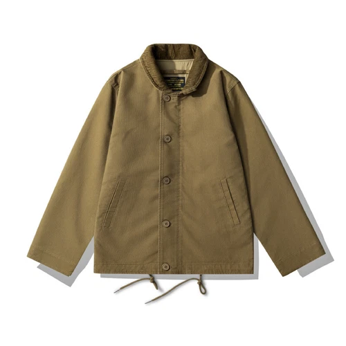 Herren Baumwolle Stehkragen Jacke Retro Mantel Oberbekleidung Langarm Vintage Formell - Bild 17 von 24