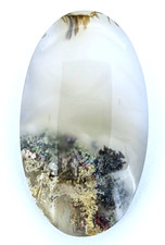 33.7ct Natural Moss Agate Oval Cabochon Scenic Landscape Loose a295