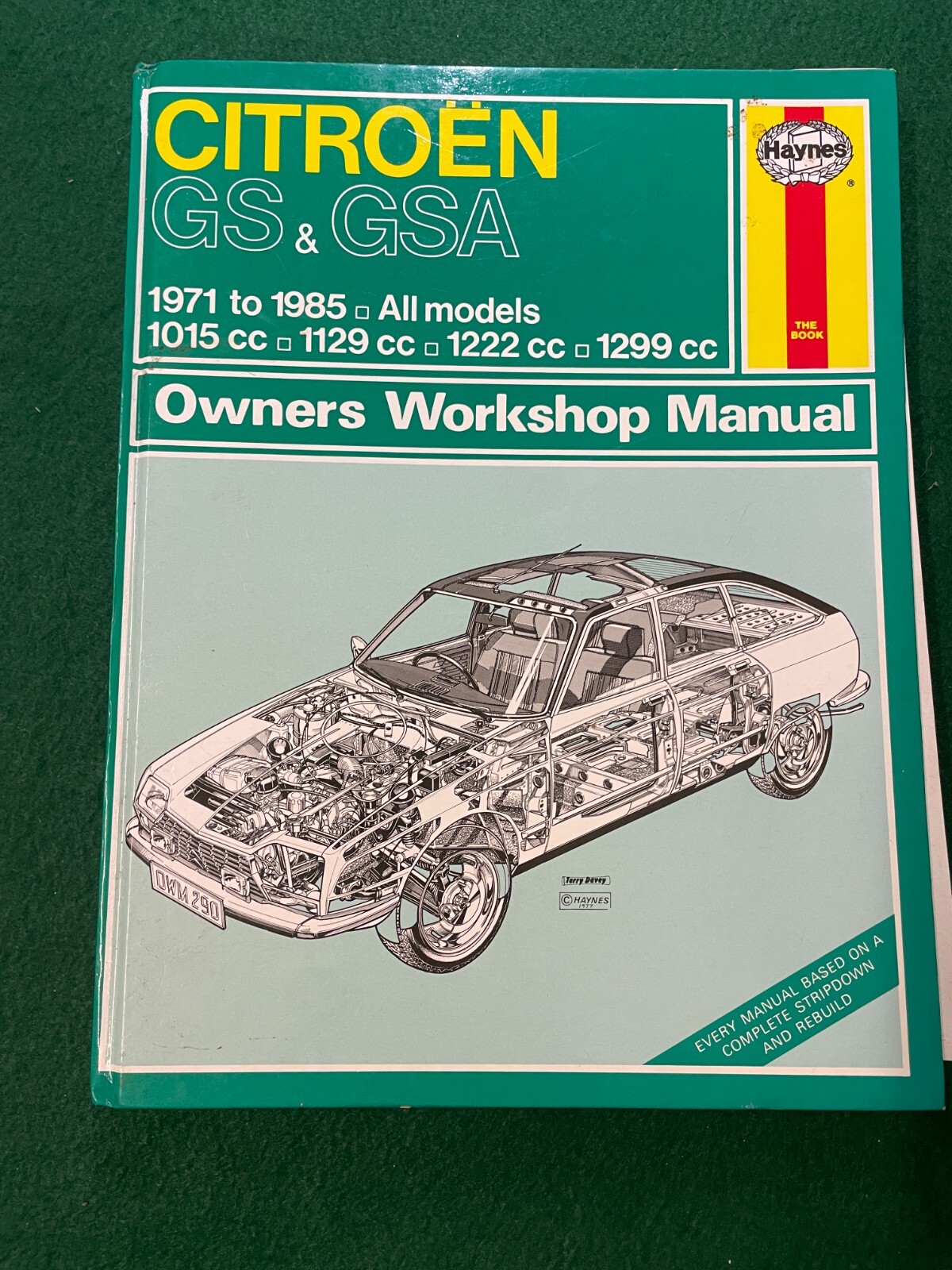 HAYNES CITROEN GS GSA 1971 TO 1985 OWNERS WORKSHOP MANUAL BOOK