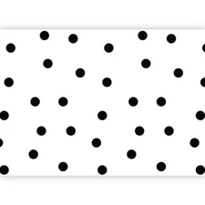 Paper Table Runner Black Polka Dot for Gift Wrapping, Floor Covering - Pack of 4