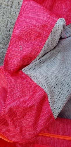 Champion Hooded Girl's Windbreaker Youth XLarge (14-16) Pink Elastic Waistband - Picture 3 of 5