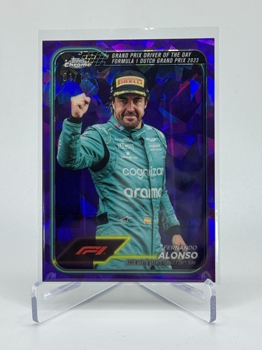2024 Topps Chrome Sapphire Formula 1 F1 #171 Fernando Alonso Purple 1/10 DOTD - Picture 1 of 1