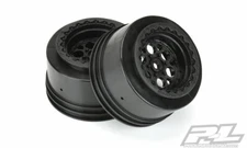 Pro-Line Showtime+ Wide Black SC Short Course Truck Wheels 12mm Hex PRO2794-03