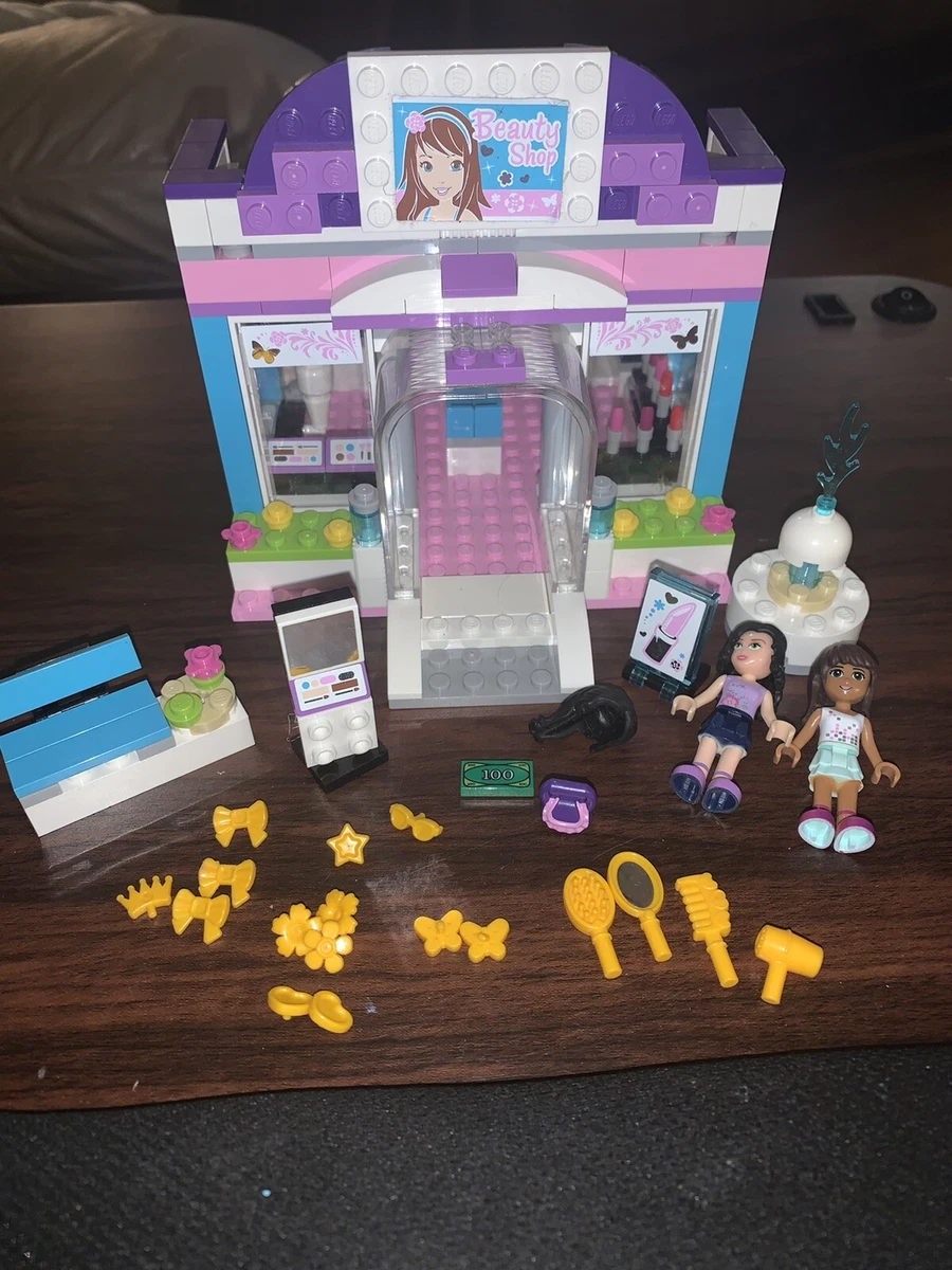 LEGO Friends Butterfly Shop 3187 221 Pcs Emma &amp; Sarah Minifigs Hair Salon | eBay