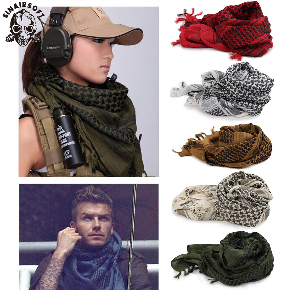 100% Cotton Shemagh Scarf Arab Tactical Military Army Desert