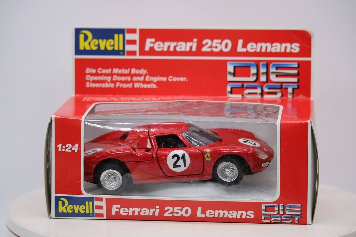 ミニカー REVELL 1988 ALL RIGHTS RESERV ED 1988 Revell Red Ferrari 250 Lemans 1965 Racing Die-Cast Car