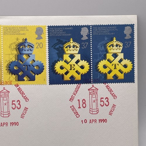 CARLISLE First Road-side Pillar Box in Britain 1990 Postmark PMK Queen Stamp FDC - Picture 8 of 12